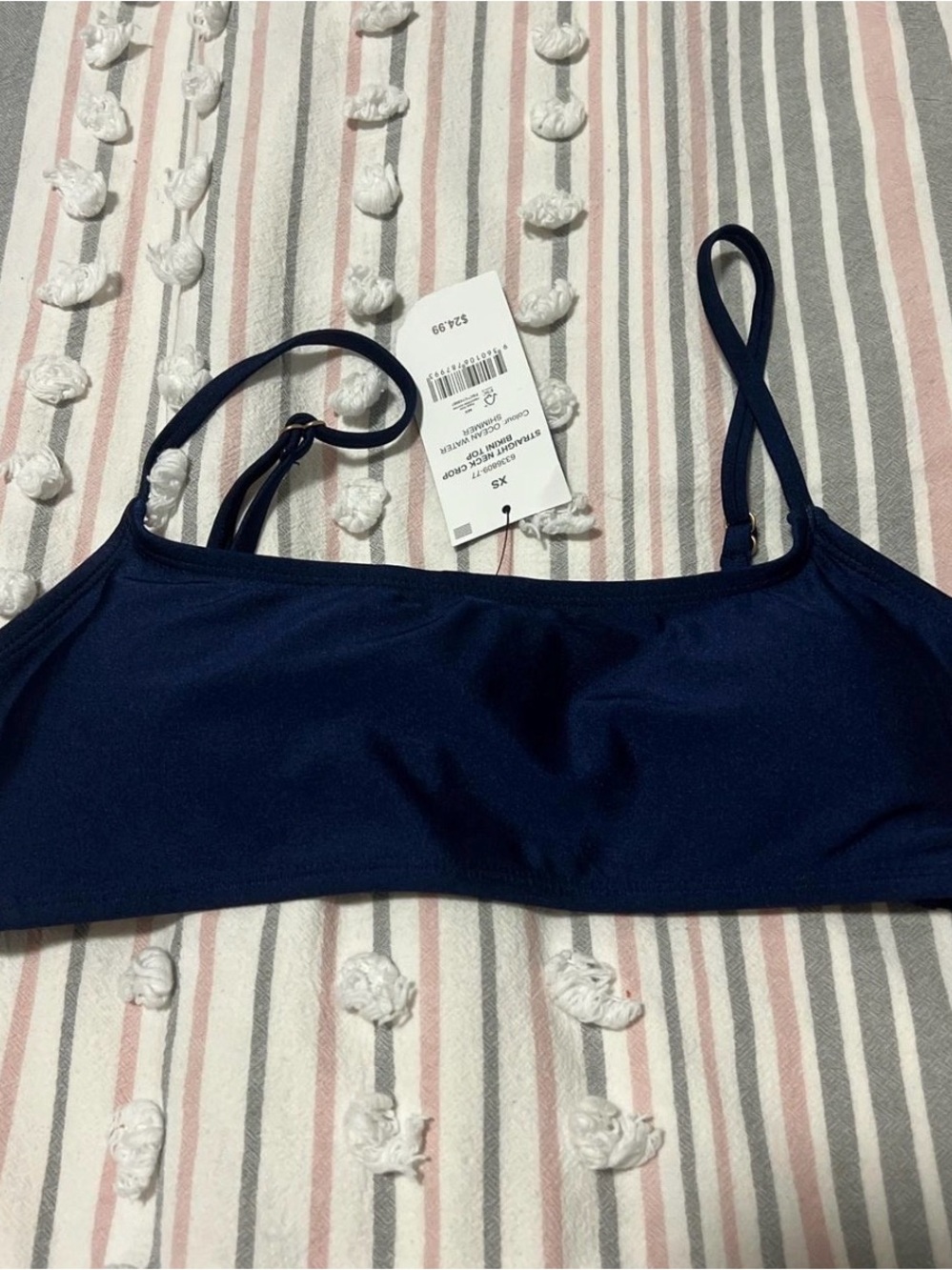 Cotton On Dark Navy Bralette Bikini Top